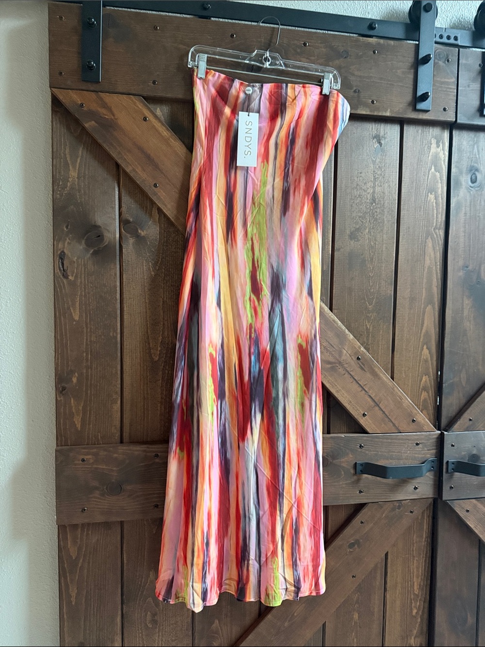SNDYS Strapless Multicolor Maxi Dress